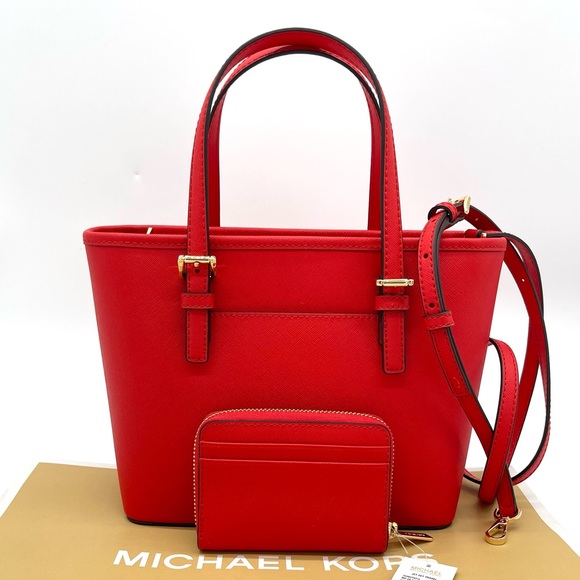 Michael Kors Xsmall Top Zip Tote Crossbody Bag & Card Case Wallet - Picture 4 of 9